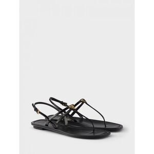 Prada Women Leather Logo Thong Sandal Prada